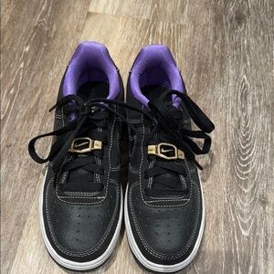 Nike Black and Purple Sneakers